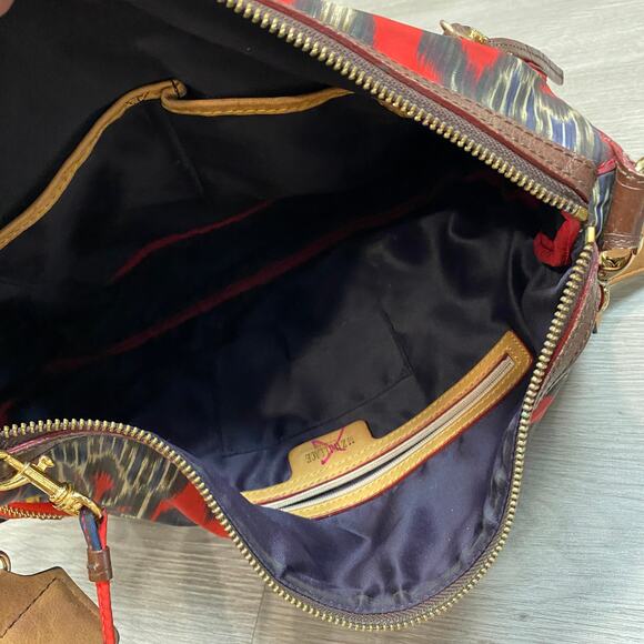 MZ Wallace Clara Ikat Nylon Print Satchel Bag Boho Indie - Picture 4 of 9